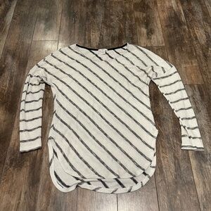 Bar III Black and White Striped Sweater